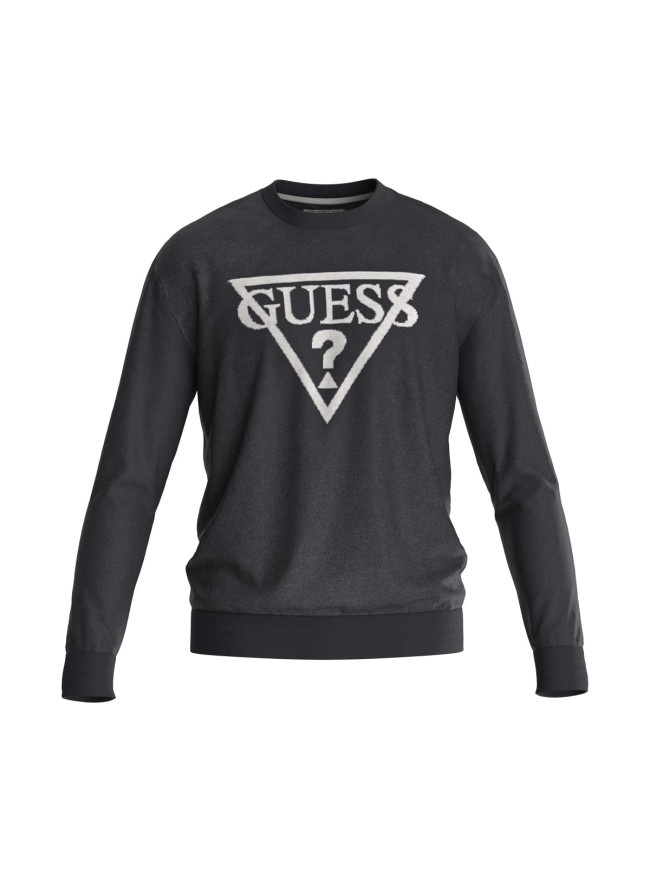 SUETER GUESS NEGRO LOGO BLANCO