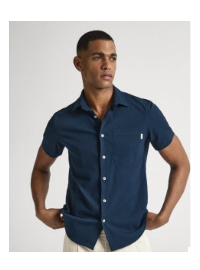 CAMISA PEPE JEANS PYKE MARINO MANGA CORTA