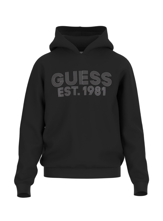 SUDADERA NEGRA GUESS CAPUCHA