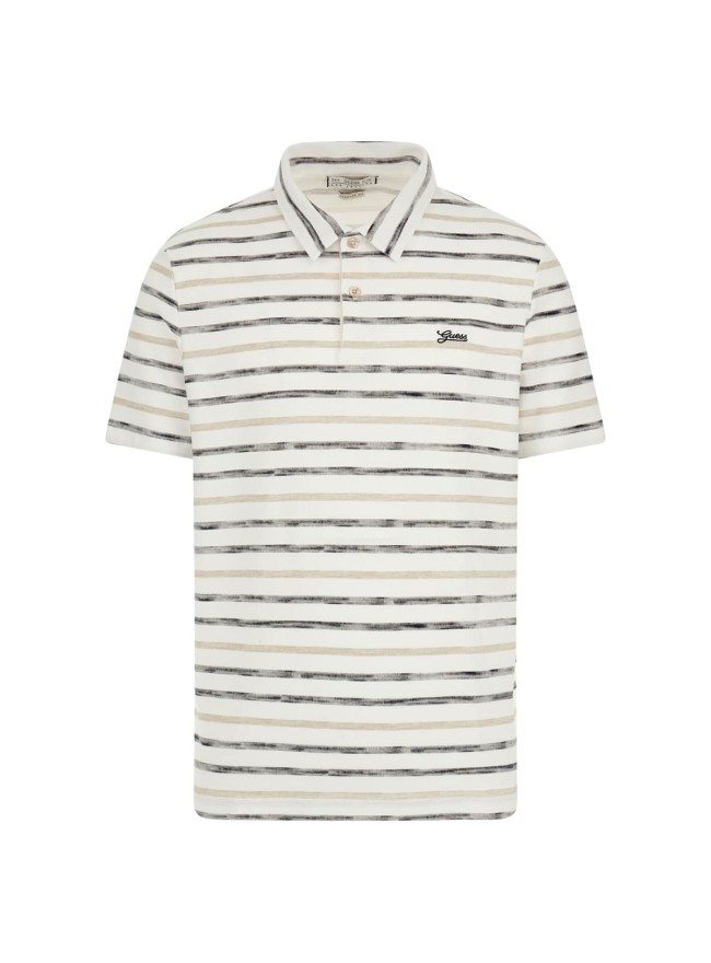 POLO GUESS BLANCO RALLAS